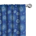 thumbnail image 1 of Ambesonne Blue Mandala Window Curtains, Floral Composition Art, Each 28" W x 63" L, Sky Blue Violet Blue, 1 of 3