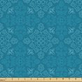 thumbnail image 1 of Ambesonne Blue Mandala Fabric by the Yard Upholstery, Oriental Flowers Leaf, 5 Yards, Sea Blue and Aqua, 1 of 1
