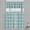 thumbnail image 1 of Ambesonne Blue Mandala Valance & Curtain, Curly Folk Flowers, 55"x24", Ivory and Petrol Blue, 1 of 7