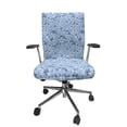 thumbnail image 1 of Ambesonne Blue Office Chair Cover Stretchable High Back, Retro Plumbago Blossoms, Blue and White, 1 of 1