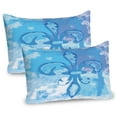 thumbnail image 1 of Ambesonne Blue Pillow Sham 2 Pack, France Fleur de Lis, 26"x20", Blue, 1 of 3