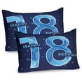 thumbnail image 1 of Ambesonne Blue Pillow Sham 2 Pack, Galaxy Star Birthday, 26"x20", Dark Blue and Sky Blue, 1 of 3