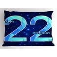 thumbnail image 1 of Ambesonne Blue Pillow Sham, Happy Polygon Star, 36" X 20", Dark and Sky Blue, 1 of 2