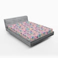 thumbnail image 1 of Ambesonne Blue Pink Fitted Sheet, Vintage Landmarks, Queen Size, Pale Pink and Pale Blue, 1 of 2