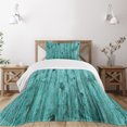 thumbnail image 1 of Ambesonne Blue Quilted Bedspread Set 2 Pcs, Antique Timber Texture, Twin Size, Blue, 1 of 5