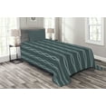 thumbnail image 1 of Ambesonne Blue Quilted Bedspread Set 2 Pcs, Under the Sea Wave Lines, Twin Size, Almond Green Slate Blue, 1 of 6
