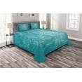 thumbnail image 1 of Ambesonne Blue Quilted Bedspread Set 3 Pcs, Countryside Rural, Queen Size, Blue, 1 of 4