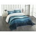 thumbnail image 1 of Ambesonne Blue Quilted Bedspread Set 3 Pcs, Mountain Trees and Birds View, Queen Size, Dark Lavender Sea Blue, 1 of 4