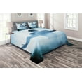thumbnail image 1 of Ambesonne Blue Quilted Coverlet 3 Pcs, American Football Hero, Queen Size, Blue, 1 of 2