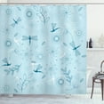 thumbnail image 1 of Ambesonne Blue Shower Curtain, Flowers Dandelions, 69"Wx75"L, Seafoam Blue and White, 1 of 3