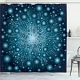 thumbnail image 1 of Ambesonne Blue Shower Curtain, Futuristic Galaxy Energy, 69"Wx75"L, Petrol Blue, 1 of 5