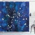 thumbnail image 1 of Ambesonne Blue Shower Curtain, Grunge Space Theme Art, 69"Wx84"L, Pale Blue Dark Blue, 1 of 3
