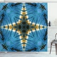 thumbnail image 1 of Ambesonne Blue Shower Curtain, Ikat Pattern, 69"Wx84"L, Blue Orange, 1 of 5