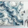 thumbnail image 1 of Ambesonne Blue Shower Curtain, Marble Print Deep Sky Colors, 69"Wx75"L, Sea Blue and Coconut, 1 of 4