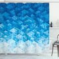thumbnail image 1 of Ambesonne Blue Shower Curtain, Mosaic Triangle Graphic, 69"Wx84"L, Pale Blue, 1 of 5