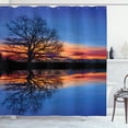 thumbnail image 1 of Ambesonne Blue Shower Curtain, Nature Twilight, 69"Wx70"L, Blue Orange, 1 of 5
