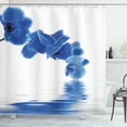 thumbnail image 1 of Ambesonne Blue Shower Curtain, Orchid Bridal, 69"Wx84"L, Violet Blue White, 1 of 5