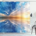 thumbnail image 1 of Ambesonne Blue Shower Curtain, Sky Reflections Sunset, 69"Wx75"L, Orange Blue, 1 of 5