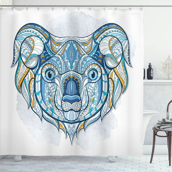 Ambesonne Blue Shower Curtain, Tribe Koala, 69"Wx70"L, Blue