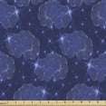 thumbnail image 1 of Ambesonne Blue Sky Fabric by the Yard Upholstery, Stripes Zentangle Clouds, 1 Yard, Indigo Pale Ceil Blue, 1 of 5