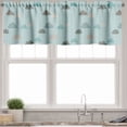 thumbnail image 1 of Ambesonne Blue Sky Valance Pack of 2, Polka Dots Stripes Rain, 42"X12", Seafoam Multicolor, 1 of 5