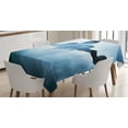 thumbnail image 1 of Ambesonne Blue Tablecloth Rectangular Table Cover, American Football Hero, 52"x70", Blue, 1 of 4
