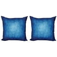 thumbnail image 1 of Ambesonne Blue Throw Pillow Cover 2 Pack, Grunge Monochrome Centered, 18", Royal Blue Cobalt Blue, 1 of 6