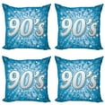 thumbnail image 1 of Ambesonne Blue Throw Pillow Cover 4 Pack, 90s Pop Art Star Retro, 20", Blue, 1 of 6