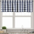 thumbnail image 1 of Ambesonne Blue Valance Pack of 2, Old Home Tile Inspired, 54"X12", Navy Blue and White, 1 of 2