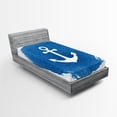 thumbnail image 1 of Ambesonne Blue White Fitted Sheet, Deep down Calm Sea, Twin XL Size, Blue White, 1 of 2