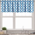 thumbnail image 1 of Ambesonne Blue White Valance Pack of 2, Blurry Damask Motifs, 42"X18", Blue White, 1 of 5