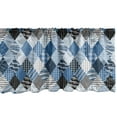 thumbnail image 1 of Ambesonne Blue Window Valance, Diamond Shaped Patchworks, 54" X 18", Blue Black, 1 of 3