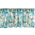 thumbnail image 1 of Ambesonne Blue Window Valance, Hexagonal Abstract Grunge, 54" X 18", Turquoise White, 1 of 3