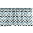 thumbnail image 1 of Ambesonne Blue Window Valance, Ocean Zig Zag Chevron Line, 54" X 18", Pale Blue Dark Blue, 1 of 3