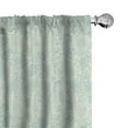 thumbnail image 1 of Ambesonne Blue and Green Curtains, Antique Flowers, Pair of 28"x84", Pale Green and Blue, 1 of 5