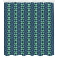 thumbnail image 1 of Ambesonne Blue and Green Shower Curtain, Geometric Zigzag, 69"Wx70"L, Pale Green Dark Blue, 1 of 3