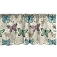 thumbnail image 1 of Ambesonne Blue and Pink Window Valance, Vintage Butterflies, 54" X 12", Eggshell Multicolor, 1 of 5