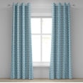 thumbnail image 1 of Ambesonne Blue and White Grommet Curtain, Retro Squares, 50" x 84", Blue Pale Blue and White, 1 of 6