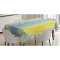 thumbnail image 1 of Ambesonne Blue and Yellow Tablecloth Rectangular Table Cover, Hippie Ombre, 52"x70", Blue Yellow, 1 of 4
