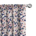 thumbnail image 1 of Ambesonne Blush Pink 4-Panel Curtains, Mosaic Contemporary Art, 56"x63", Blush Tan and Dark Blue, 1 of 4