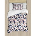 thumbnail image 1 of Ambesonne Blush Pink Duvet Cover Set, Mosaic Contemporary Art, Twin, Blush Tan and Dark Blue, 1 of 3