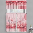 thumbnail image 1 of Ambesonne Blushy Floral Valance & Curtain 3 Pcs Set, Dreamy Spring Gentle, 55"x30", Rose Pastel Pink, 1 of 7