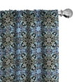 thumbnail image 1 of Ambesonne Bohem Curtains, Moroccan Eastern Ornaments, Pair of 28"x63", Royal Blue, 1 of 5