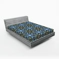 thumbnail image 1 of Ambesonne Bohem Fitted Sheet, Moroccan Eastern Ornaments, Full Size, Royal Blue, 1 of 2