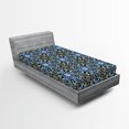 thumbnail image 1 of Ambesonne Bohem Fitted Sheet, Moroccan Eastern Ornaments, Twin Size, Royal Blue, 1 of 2