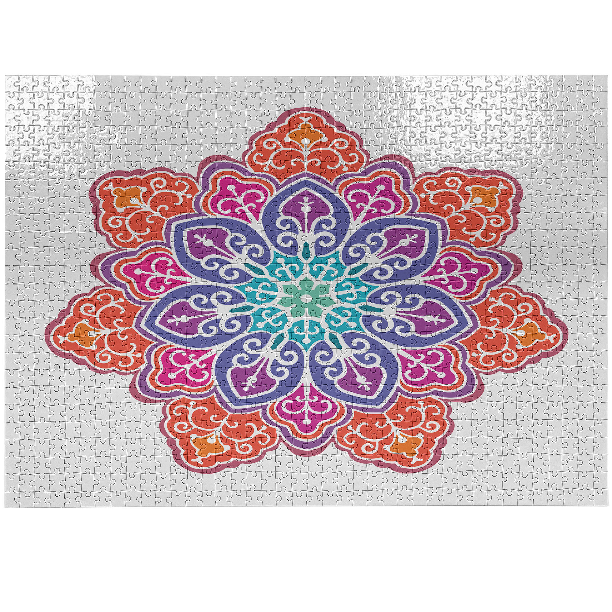 Ambesonne Bohemian Art Jigsaw Puzzle Durable Cardboard, Mandala