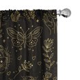 thumbnail image 1 of Ambesonne Bohemian Curtains, Butterfly Crystal Bottle, Pair of 28"x63", Camel and Charcoal Grey, 1 of 5