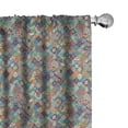 thumbnail image 1 of Ambesonne Bohemian Curtains, Checkered Folk, Pair of 28"x63", Multicolor, 1 of 5