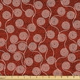 thumbnail image 1 of Ambesonne Bohemian Fabric by the Yard Upholstery, Curling White Lines Art, 5 Yards, Scarlet Charcoal Grey, 1 of 5