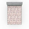 thumbnail image 1 of Ambesonne Bohemian Fitted Sheet, Polygonal Look Shapes Art, Queen Size, Peach Mauve Blush, 1 of 1